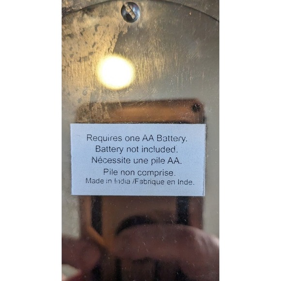 Steam Punk Analog Battery Powered Clock on Stand Silver Color - Picture 4 of 4